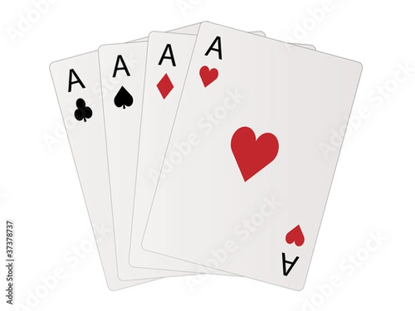 Fototapeta vector aces isolated