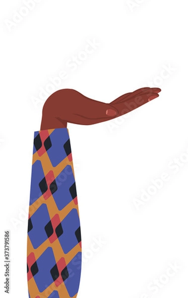Fototapeta open hand design of People arm finger person learn communication healthcare theme Vector illustration