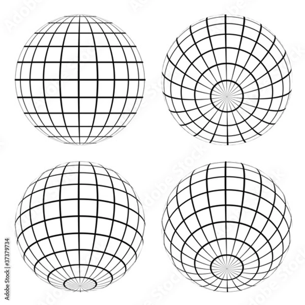 Fototapeta vector globes