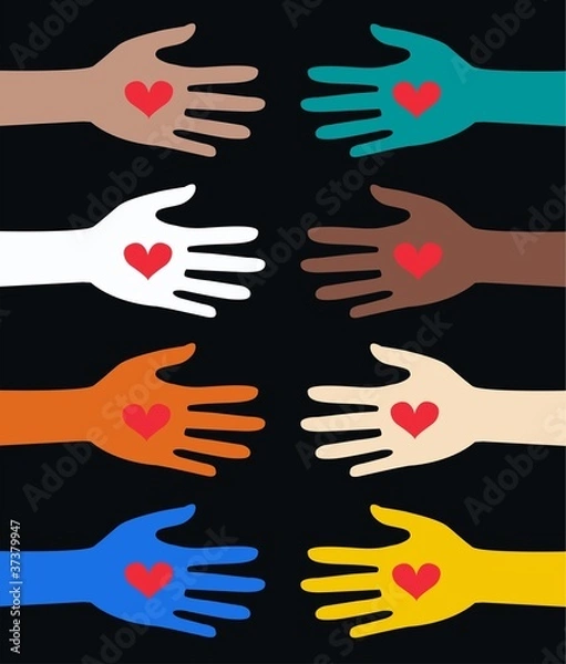 Fototapeta helping hands