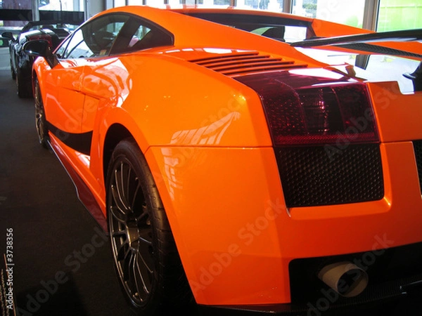 Obraz side of orange supercar