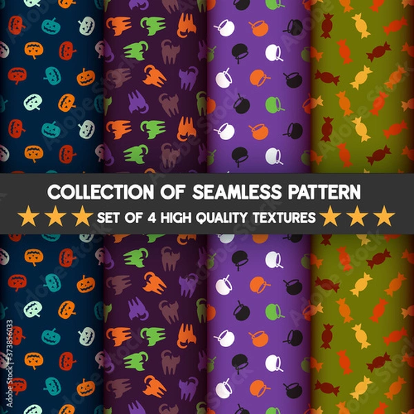 Obraz Background and seamless for halloween day.