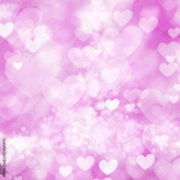 Obraz Valentine's day background, Abstract pastel and pattern with hearts. 
Template greeting card, invitation and advertising banner, brochure.