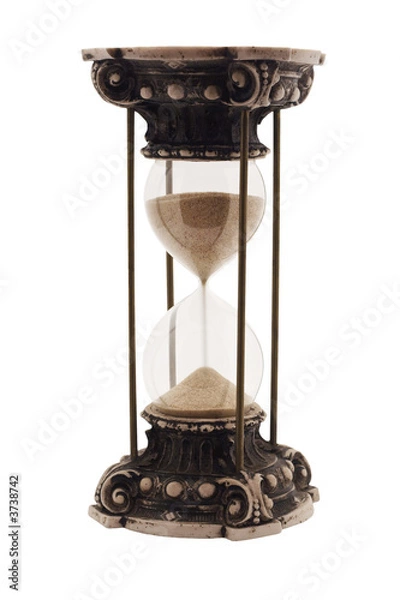 Obraz Antique hourglass isolated on white