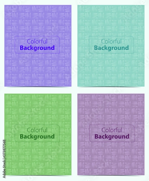 Fototapeta Set of minimal lines and scratches pattern vector, texture, background