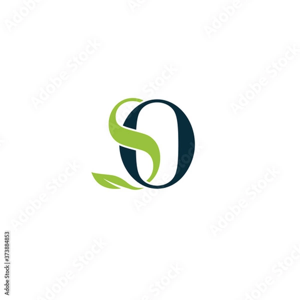 Obraz SO nature letter logo design vector template