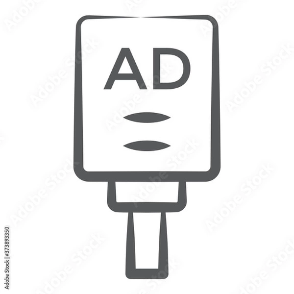 Obraz 
A brush stroke design of ad board icon
