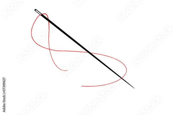 Obraz needle and thread illustration