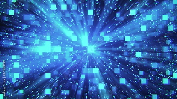 Obraz 3d rendering of technology and data processing. Computer generated modern information backdrop