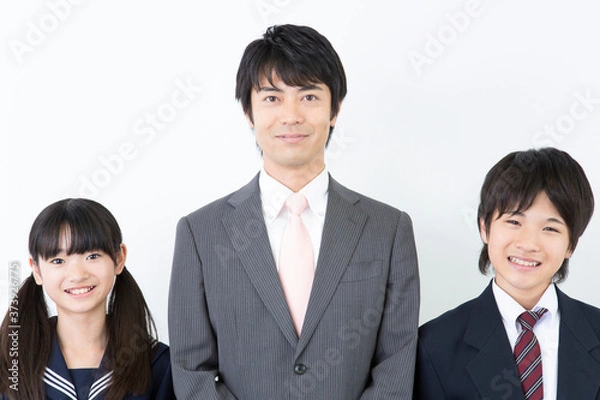 Fototapeta 教師と中学生