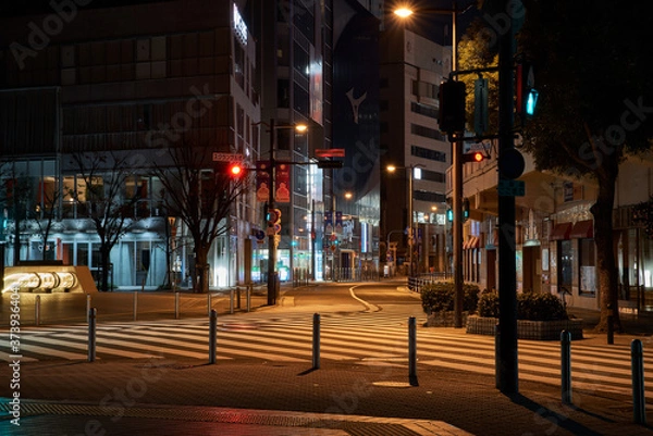 Obraz 深夜の梅田_茶屋町（無人）