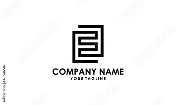 Obraz Monogram EE creative modern black letters logo design