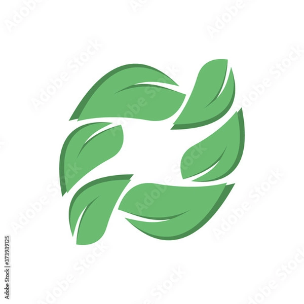 Obraz Green leaf illustration.