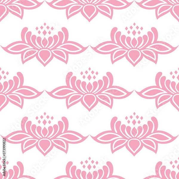 Fototapeta Damask fower seamless pattern victorian style, ornamental, baroque