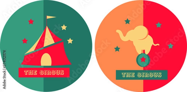 Fototapeta simple circus logo illustration