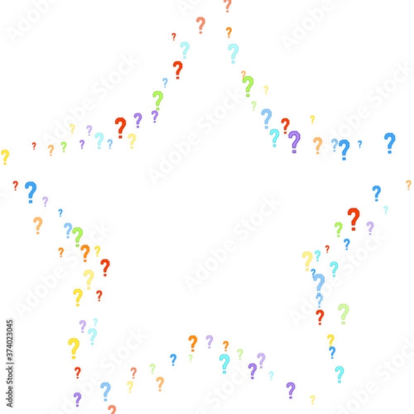 Fototapeta Question marks Quiz doubt survey faq public poll.