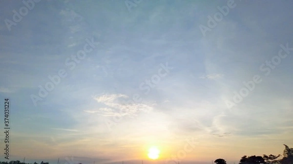 Obraz Evening sunset in the field