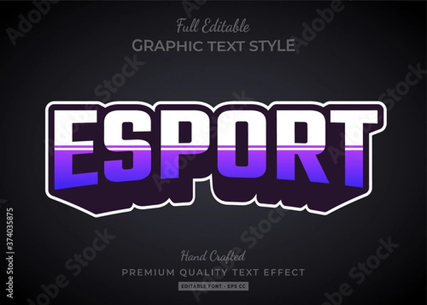 Fototapeta Esport Text Style Effect