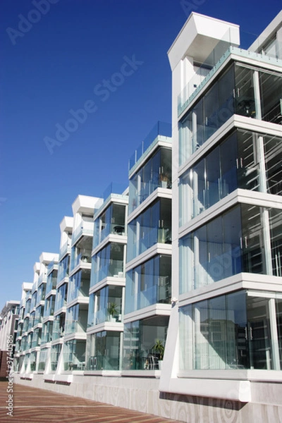 Fototapeta Waterfront aparment complex in Auckland