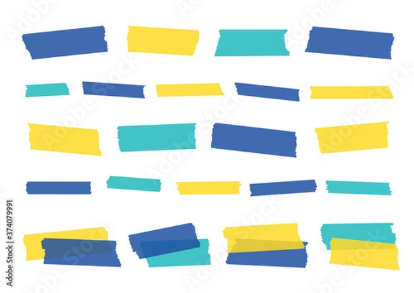 Fototapeta 夏を感じるビタミンカラーのマスキングテープ素材