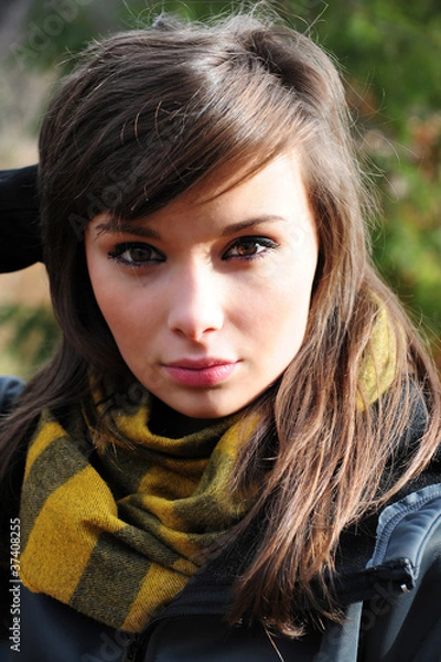 Obraz dziewczyna w szalu