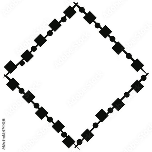 Fototapeta 
A decorative frame for wall hanging and interior decor, hand drawn design
