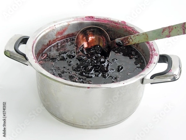 Fototapeta prepearing cherries preserve