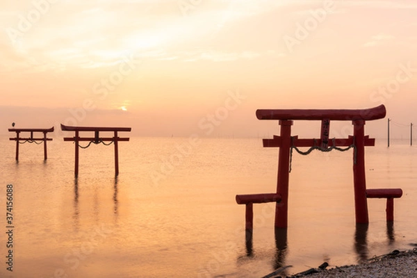 Fototapeta 佐賀県太良町　海中鳥居