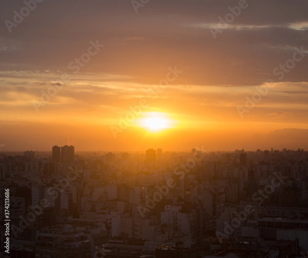 Obraz Sunset in the city