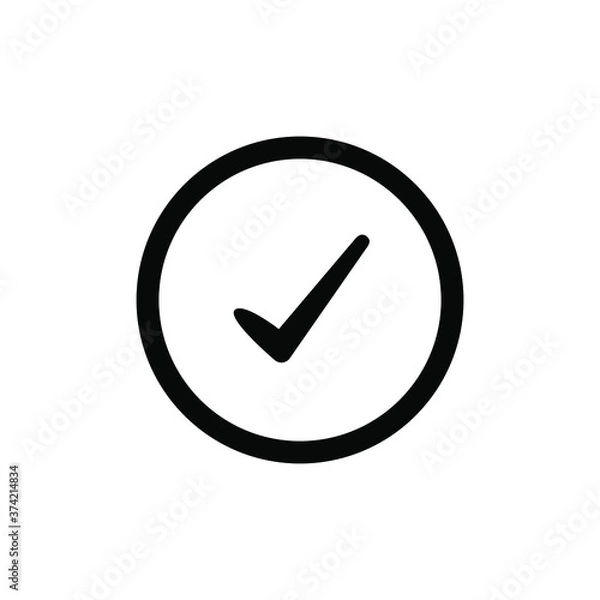 Fototapeta Check mark vector icons. Checklist icon symbol. 