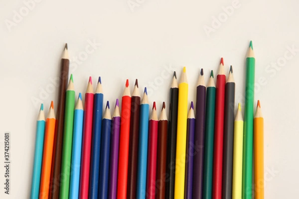 Obraz colored pencils isolated on white background