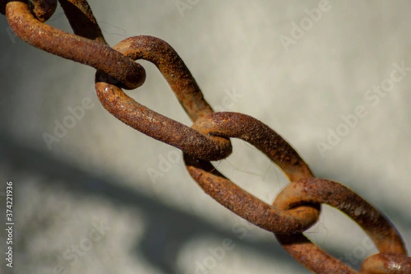 Fototapeta old rusty chain