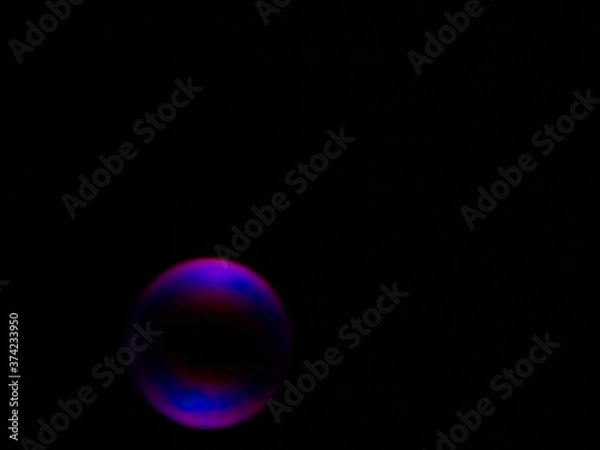Fototapeta Soap bubble on black background