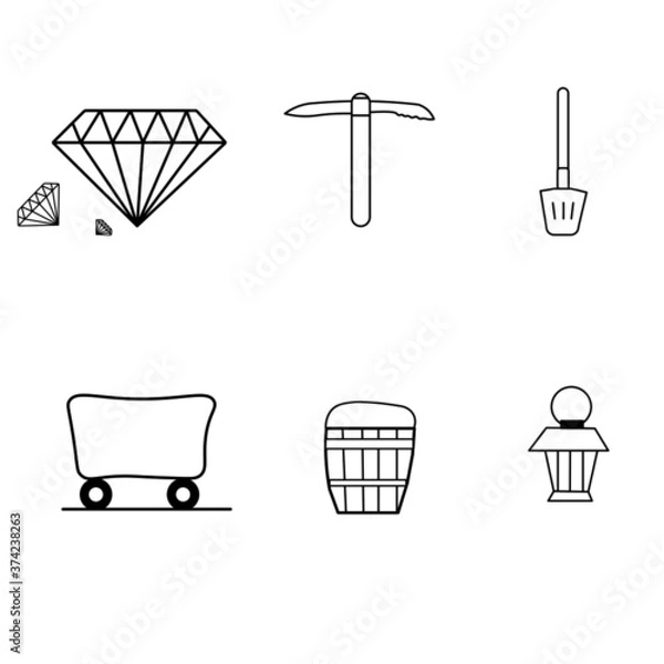 Obraz miner's tools icons