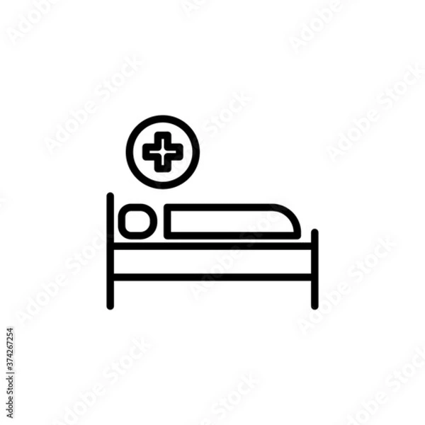 Obraz hospitalization icon design black vector