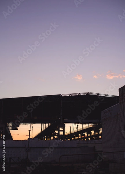 Obraz sunset in the city