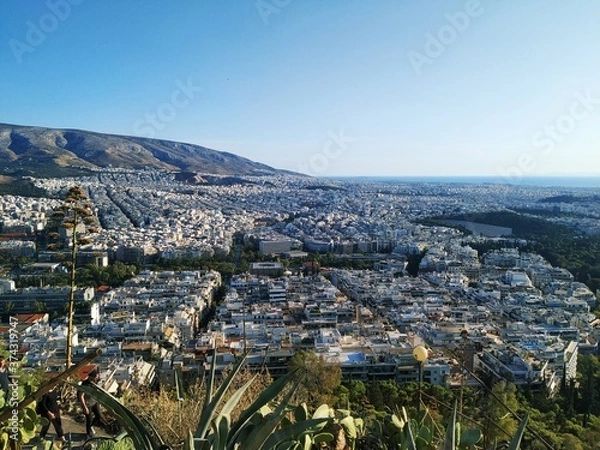 Fototapeta Vu depuis le mont lycabetus - Athénes