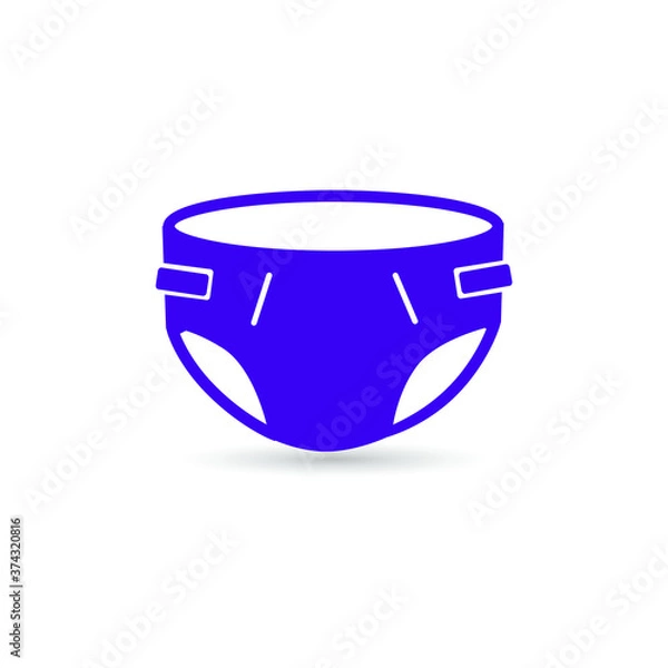 Fototapeta baby diaper vector isolate on white background