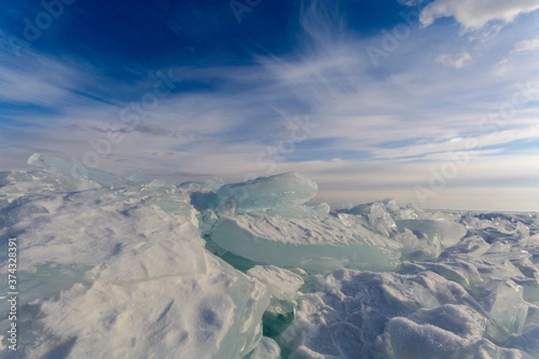 Obraz Winter siberian landscape with view on sky