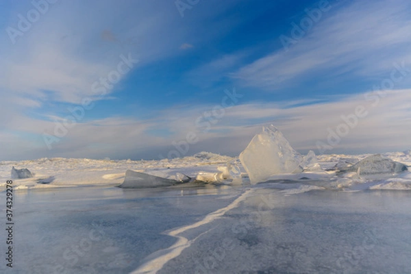Obraz Winter siberian landscape with view on sky