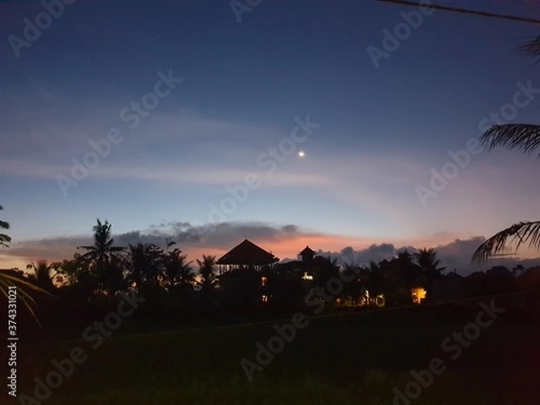 Obraz sunset in the mountains