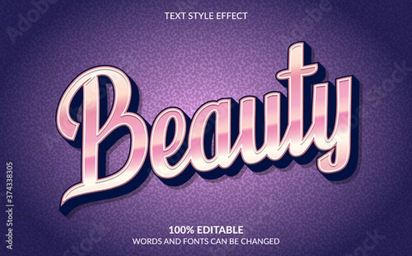 Fototapeta Editable Text Effect, Beauty Text Style