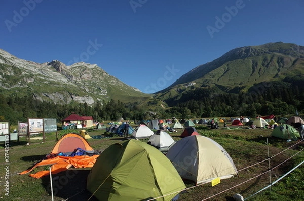 Obraz camping in the mountains