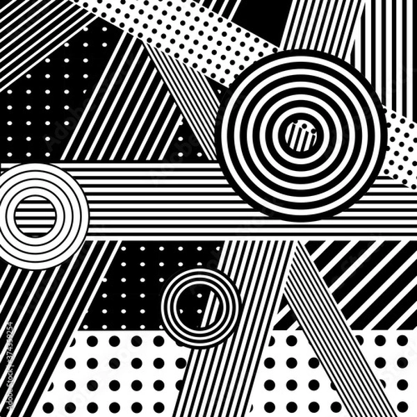 Fototapeta Abstract background in black and white.