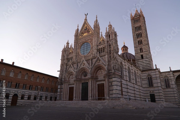 Obraz The cathedral of Siena at sunset