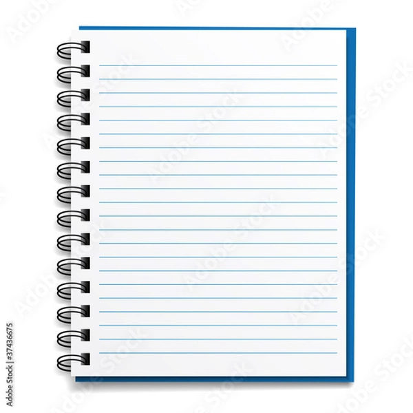 Obraz vector blank lined notebook