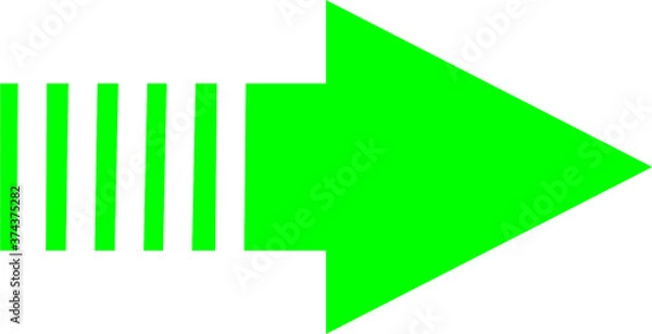 Obraz Green arrow right icon on white background