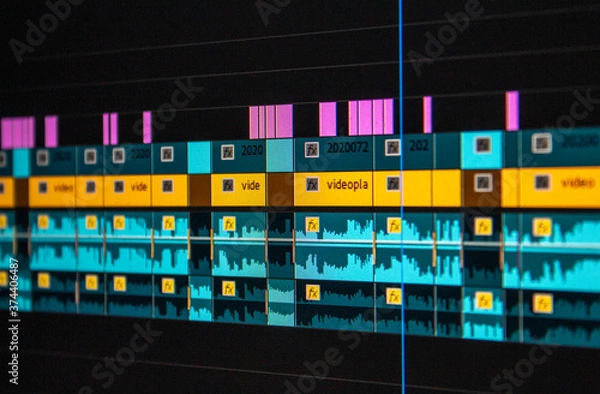 Obraz Video Editing Timeline
