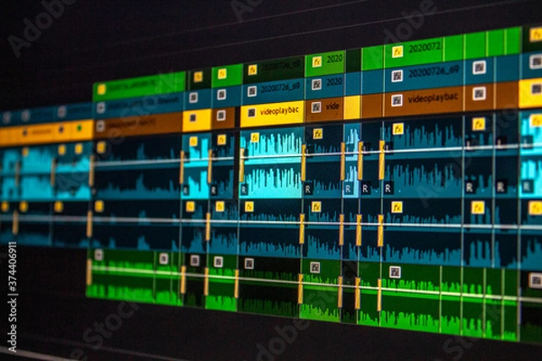 Obraz Video Editing Timeline