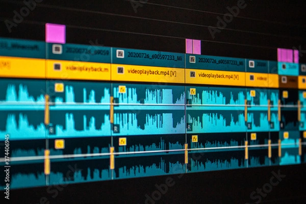 Obraz Video Editing Timeline
